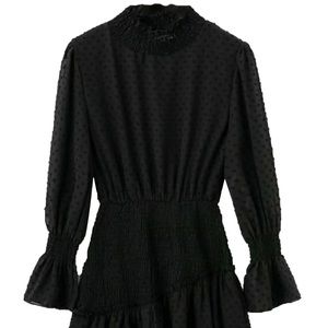 Black Ruched Mini Dress